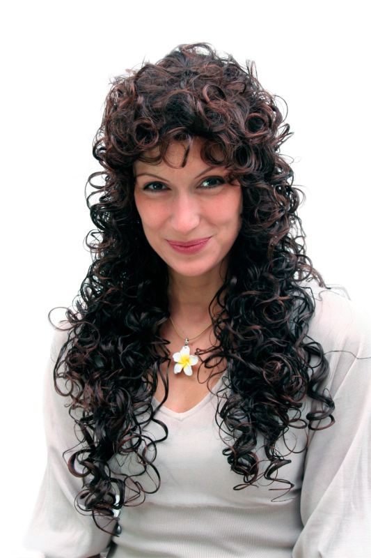 Greek Goddess Mediterranean Beauty Lady Quality Wig Long Brunette