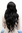 Perücke, schwarz, langes Haar, Pony 9317-1B