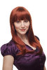 FOXY Lady QUALITY Wig RED straight BANGS fringe (3114 Colour 350)