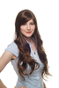 STUNNINGLY BEAUTIFUL brunette BROWN Lady QUALITY Wig wavy VERY long BRIGHTER ENDS