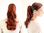 Hairpiece PONYTAIL medium length straight /w slightly waved ends RED mix pigtail
