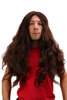 Party/Fancy Dress Wig Unisex HIPPIE flower beatnik 70's LONG BROWN middle parting DEATH/Thrashmetal