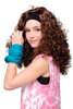 Party/Fancy Dress LATIN CARIBBEAN Vamp Lady WIG with headband (fixed to wig) BROWN CURLY curls