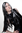 Party/Fancy Dress Lady WIG long MIDDLE PARTING BLACK & White/grey/silver strands streaks evil queen