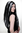 Party/Fancy Dress Lady WIG long MIDDLE PARTING BLACK & White/grey/silver strands streaks evil queen