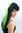Party/Fancy Dress Lady WIG long fringe BLACK & GREEN strands streaks sexy Witch VAMPIRE Poison Ivy