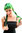 Party/Fancy Dress Lady WIG long 2 Plaids BRAIDS pigtails BLACK & NEON GREEN (!) PUNK COSPLAY GOTH