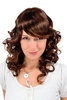 Lady Wig ROMANTIC STYLE brown/brunette mix LONG curls) (F45C colour 2T30)