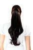 Ponytail/Extension DARK BROWN/BRUNETTE (Colour 4) straight long 50 cm Butterfly CLAMP/Claw Grip