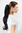 Ponytail/Extension BLACK (1B) straight long 50 cm on Butterfly CLAMP/Claw Grip