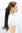 Hairpiece PONYTAIL (comb & ribbon wrap-around system) hair extension pigtail long straight black