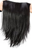 WIG ME UP ® Hairpiece Halfwig (half wig) 7 Microclip Clip-In Extension straight long black H9514-2