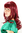 Lady Fashion Quality Wig RED aubergine eggplant SLIGHTLY CURLED ENDS 3001-39 50 cm Peluca Pruik