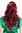 Lady Fashion Quality Wig RED aubergine eggplant SLIGHTLY CURLED ENDS 3001-39 50 cm Peluca Pruik