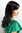 VERY CHIC & SEXY Lady Quality Wig BLACK long STRAIGHT curved ends 3218-1B 50 cm Peluca Parrucca