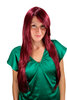 Long Lady Fashion Quality Wig RED aubergine eggplant 3110-39 Side Parting straight 70 cm Peluca