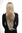EXTREMELY LONG Lady Fashion Wig straight MIDDLE PARTING BLOND Flower Child 70s Look Peluca Pruik