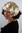 Party/Fancy Dress  Lady WIG SEXY retro 80s PLATINUM BLOND & BLACK Society Vamp Drag Queen Glamour