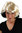 Party/Fancy Dress  Lady WIG SEXY retro 80s PLATINUM BLOND & BLACK Society Vamp Drag Queen Glamour