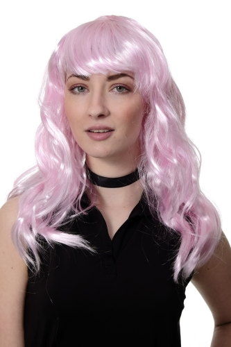 Party/Fancy Dress/Halloween Lady WIG long PINK techno disco fairy GOOD WITCH sexy FRINGE