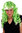Party/Fancy Dress  Lady WIG long curls curly coils FRINGE BLOND & NEON GREEN (!) GOTH Gothic Lolita