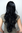 AMAZING high quality LADY WIG raven ebony BLACK wavy slight curls 9331-1 VERY LONG 70 cm