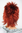 SHORT Lady Wig spiny WILD styled Hair 80s Eighties ruby RED 26155-131