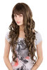 Long Lady Fashion Quality Wig BROWN with strands/streaks of Blond 3259-8H124 55 cm Peluca