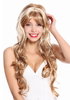 STUNNING Lady Fashion Quality Wig MIXED BLOND strands streaks CUTE FRINGE wavy slightly curly
