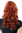 Sexy VAMP retro Lady Wig 60ies RED wayy curly ends voluminous FRINGE backcombed bulging backpart