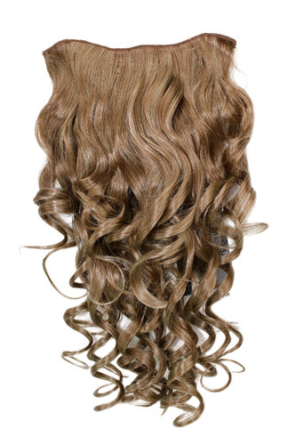 Hairpiece Halfwig 7 Microclip Clip In Extension VERY long BEAUTIFUL curls curled curly DARK BLOND