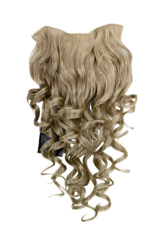 Hairpiece Halfwig 7 Microclip Clip In Extension long BEAUTIFUL curls curled curly BLOND ash blond