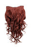 Hairpiece Halfwig 7 Microclip Clip In Extension VERY long BEAUTIFUL curls curled curly DARK RED