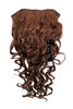 Hairpiece Halfwig 7 Microclip Clip In Extension long BEAUTIFUL curls curled LIGHT BROWN brunette
