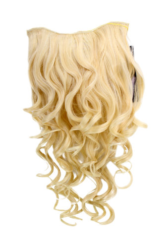 Hairpiece Halfwig 7 Microclip Clip In Extension VERY long BEAUTIFUL curls curled BRIGHT BLOND