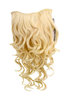 Hairpiece Halfwig 7 Microclip Clip In Extension VERY long BEAUTIFUL curls curled BRIGHT BLOND