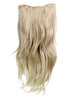 Hairpiece Halfwig 7 Microclip Clip In Extension VERY long straight slight wave wavy BLOND H9505-22