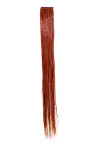 YZF-P1S18-130 One Clip Clip-In extension strand highlight straight micro clip rust henna red
