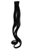 YZF-P1C18-1 One Clip Clip-In extension strand highlight curled wavy micro clip long deep black
