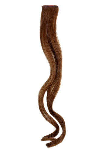 YZF-P1C18-12 One Clip Clip-In extension strand highlight curled wavy micro clip long light brown