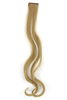 One Clip Clip-In extension strand highlight curled wavy micro clip long light ash blond