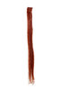 One Clip-In extension strand highlight straight micro clip, 1,5 inch wide, 25 inches long rust red