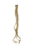 1 Clip-In extension strand highlight curled wavy 1,5 inch wide, 25 inches long light ash blond