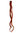 1 Clip-In extension strand highlight curled wavy 1,5 inch wide, 25 inches long dark copper red