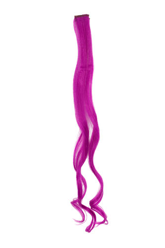 One Clip Clip-In extension strand highlight curled wavy micro clip, 1,5 inch wide, 25 inches purple