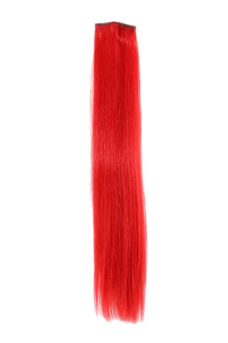 1 x Two Clip Clip-In extension strand highlight straight 3,5 inch wide, 18 inches long rust red