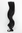 1 x Two Clip Clip-In extension strand curled wavy 3,5 inch wide, 18 inches long medum black