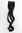 1 x Two Clip Clip-In extension strand curled wavy 3,5 inch wide, 18 inches long dark brown