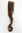 1 x Two Clip Clip-In extension strand curled wavy 3,5 inch wide, 18 inches long medium brown