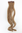 1 x Two Clip Clip-In extension strand highlight curled wavy 3,5 inch wide, 18 inches long blond